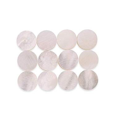 Imagem de BORDSTRACT 20 peças 6 mm 0,6 cm branco pérola concha Fretboard pontos, guitarra ukulele baixo bandolim banjo incrustação marcadores (12 peças vendidas)