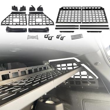 Imagem de HIGH FLYING 2011-2019 para Ford Explorer Modular Storage Molle Panel System Trunk Shelf Interior Bagageiro Organizador de porta-malas de alumínio (painéis + prateleira)