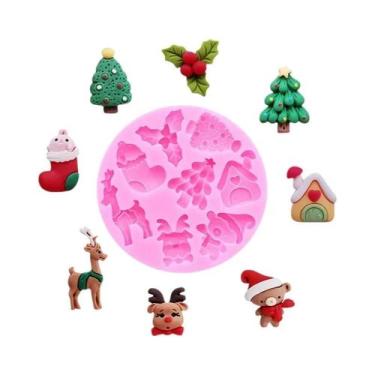 Imagem de Moldes De Silicone Para Sino De Natal, Boneco De Neve E Casa De Neve P