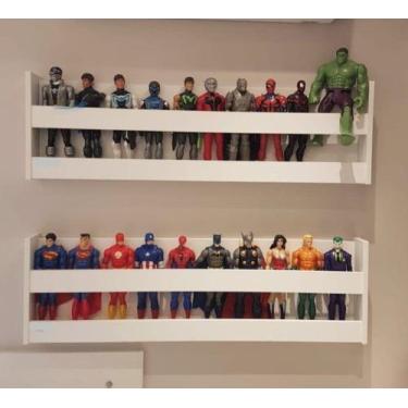 Imagem de Kit Com 2 Prateleiras Bonecos e Bonecas Herois 60x15x15 - Rei Davi Móv