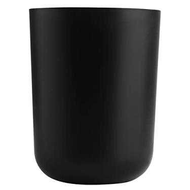 Imagem de GLOGLOW Conjunto de Acessórios para Banheiro, 6 Peças, Suporte para Escova de Dentes, Caneca para Enxágue, Suporte para Escova de Vaso Sanitário, Lata de Lixo, Com Plástico Premium, para (BLACK)