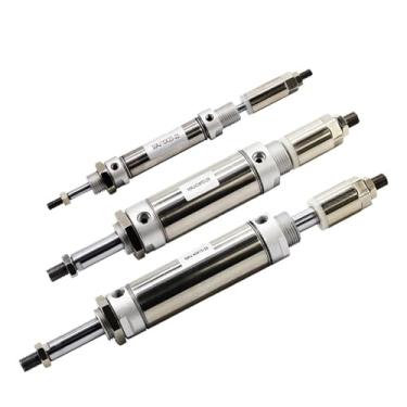 Imagem de MAJ16/20/25/32/40 mm Ferramentas de pistão de ação dupla liga de alumínio curso ajustável mini cilindro pneumático de ar fino 1 peça (curso 25-25, MAJ32 (furo 32 mm))