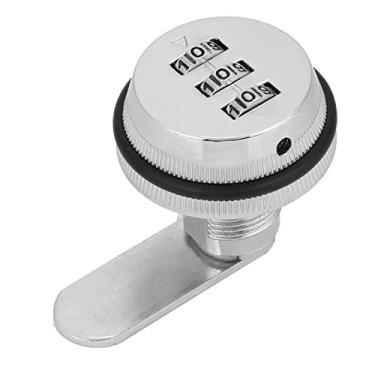 Imagem de Liga de zinco senha combinação camlock locker resistente código de passagem de três dígitos protetor gaveta segura fechadura da porta do armário preto prata (Prata)