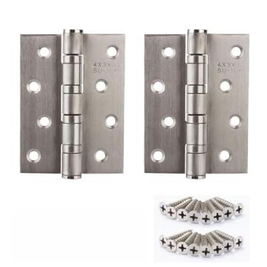 Imagem de Dobradiça para porta de casa de 4 polegadas em aço inoxidável nas cores níquel e