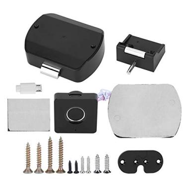 Imagem de aqxreight Fechadura de Impressão Digital Inteligente Fechadura de Armário de Gaveta Elétrica Inteligente para Móveis de Guarda-roupa de Escritório Doméstico Auto-aprendendo Segundos Comparar e