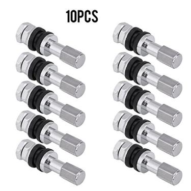 Imagem de HUIOP 10pcs Metal Carro Caminhão Motocicleta Hastes de Válvula de Pneu Sem Câmara Ar, Vem Com 10pcs Hastes Válvula Pneu Sem Câmara Ar, Adequado para Motocicletas, Motos,