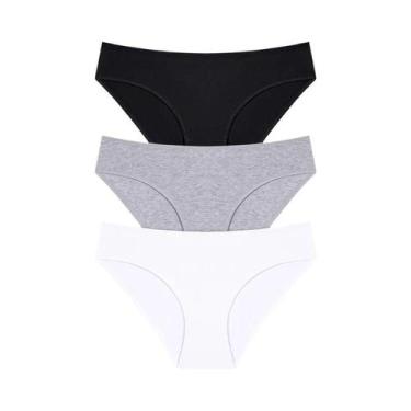 Imagem de Conjunto De Calcinhas De Algodão Femininas S-XL 8 Cores Sólidas Linger