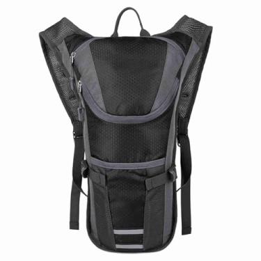 Imagem de Mochila de hidratação Ainoli Mochila de nylon para caminhadas ao ar livre Mochila de bexiga de água para ciclismo e corrida (Preta)