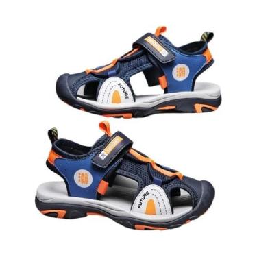 Imagem de Sandálias De Verão Respiráveis Para Meninos 5-16 Anos, Calçados De Pra