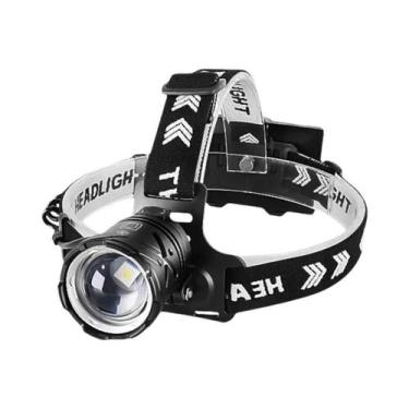 Imagem de Lanterna De Cabeça LED Potente 80000000LM Recarregável Tipo-C 3*18650 