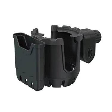 Imagem de Vroomoto Suporte de copo de bicicleta 2 em 1 com organizador de telefone, suporte universal de rotação de 360° para bicicletas, carrinho de bebê, motocicletas, scooters andador, bicicleta, cadeira de