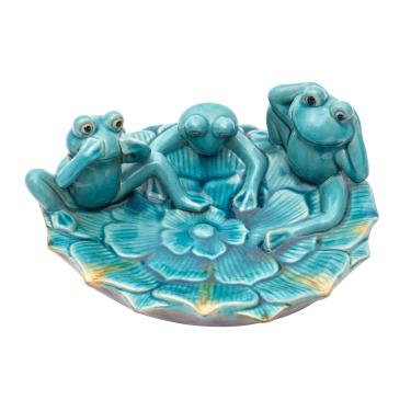 Imagem de Topadorn Banheira de cerâmica para pássaros, apenas tigela de banho para pássaros de 29 cm, banheiras antigas de jardim externo para quintal, mesa, deck, varanda e gramado