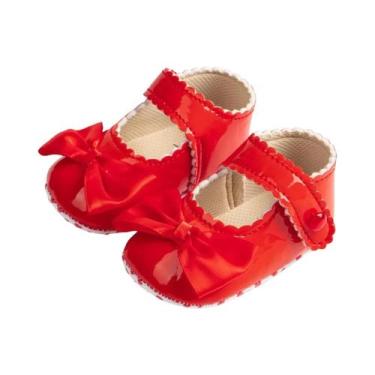 Imagem de Sapatos De Caminhada Para Bebês Meninas, Couro PU, Laço, Princesa, Ant