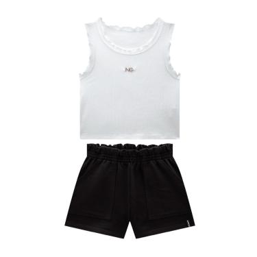 Imagem de Conjunto Regata e Short Preto Infantil Feminino Nina Go-Feminino