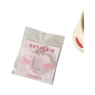 Imagem de Porta-Cartão De Acrílico Com Glitter Estrela De 1 Polegada, Chaveiro D