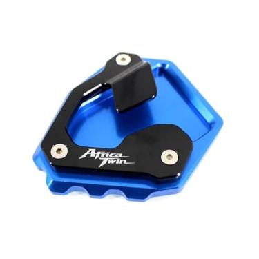 Imagem de Anti-derrapante Para crf1000l crf 1000l áfrica twin abs dct 2016 2017 2018 2019 cnc kickstand pé suporte lateral almofada de extensão(Blue Africa Twin)