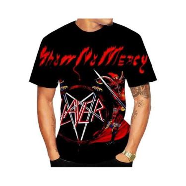 Imagem de Camiseta Casual Confortável De Manga Curta Com Listras Metálicas Impre