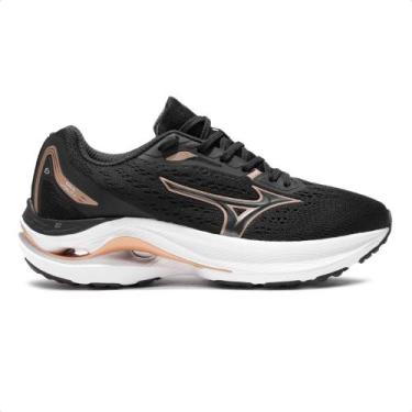 Imagem de Tênis Mizuno Wave Vitality 6 Feminino, Preto, Dourado, 34