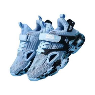 Imagem de Calçados esportivos de verão para meninos, calçados casuais ocos da mo