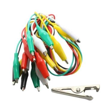 Imagem de 5 Cores, 10 Peças: Cabos De Teste Elétrico Com Garras Jacaré E Pontas 