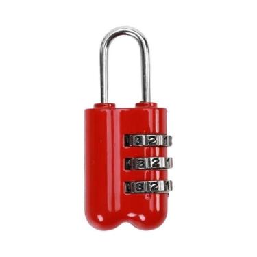 Imagem de Cadeado Mini Combinado Resetável Em Liga De Alumínio Com Senha De 3 Dí