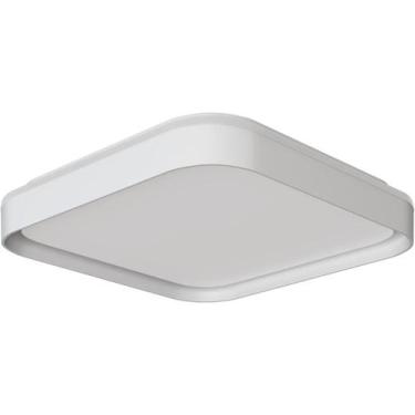 Imagem de Plafon Toronto Quad 30cm 24w Branco C/branco (ref:1518) - Hevvy