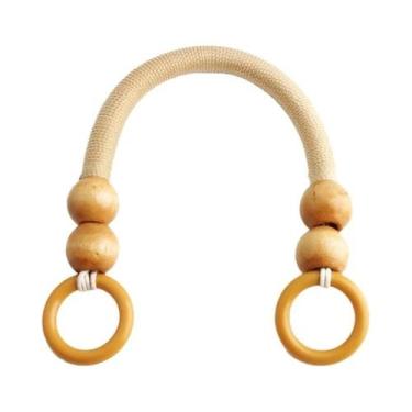 Imagem de Alças De Bolsa Com Cabo De Madeira Em 10 Cores, 2 Peças, Alças De Bols