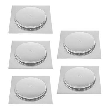 Imagem de Ralo Click 15x15 Inteligente Pop Up Banheiro Aço Inox 5 Un. - Ab.Midia