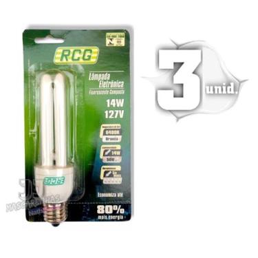 Imagem de Lampada Fluorescente Rcg Luz Branca Nova 127v 14w 6400k 03un