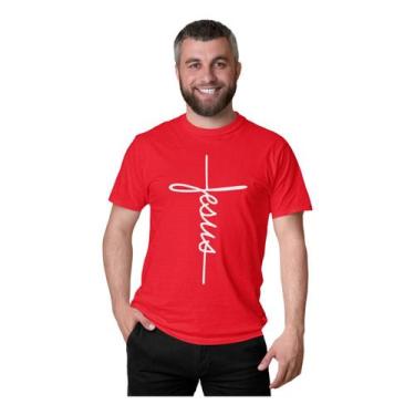 Imagem de Camiseta Jesus Fé Evangélico Gospel Crente - BLACKCHIC, Vermelho, M