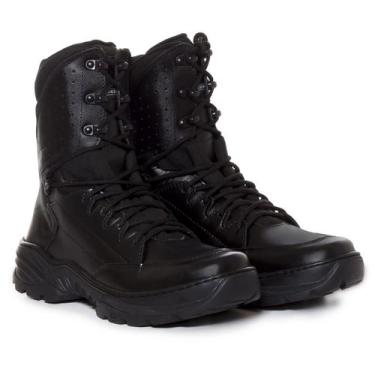 Imagem de Bota Coturno em Couro legitimo Resistente - Mithos, 39, Preto lisa