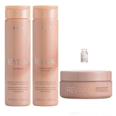 Imagem de Braé Kit Shampoo Condicionador Mascara e Ampola Revival
