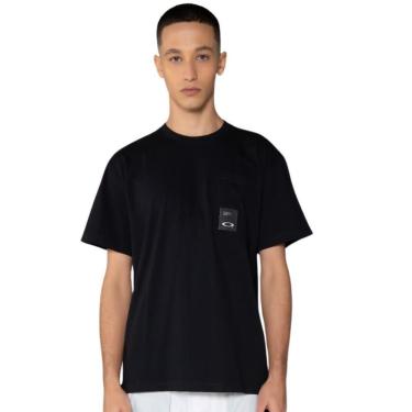 Imagem de Camiseta Masculina Oakley Space Copyright Tee Preta-Masculino
