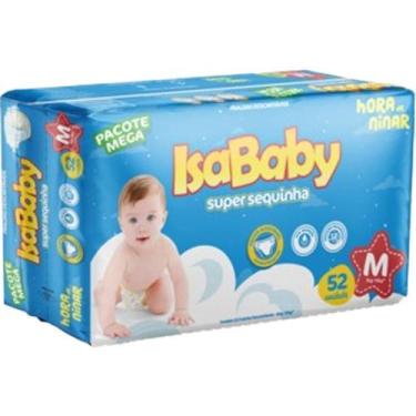 Imagem de Fralda Descartável Super Sequinha Isababy Mega Tamanho M de 5 a 10Kg c
