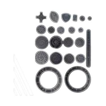 Imagem de 22/4 Peças Régua Espirógrafo Brinquedos De Desenho E Pintura Com Rodas