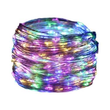 Imagem de Luzes De Fada LED Com Fio Prateado 10M-200M, Guirlanda De Natal Para D