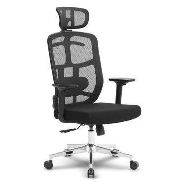 Imagem de Cadeira Escritório Ergonomica DT3 Diana Home com revestimento Mesh Vidartex™+Tecido TopWeave™, apoio cabeça 3D, braços 3D, Espuma Injetada, apoio lombar almofadado com ajuste manual, NR-17
