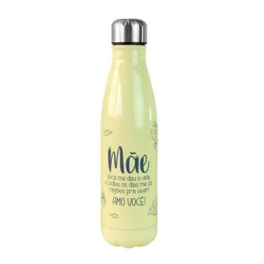 Imagem de Garrafa isotérmica de inox dia das mães 700ml - Wincy, AMARELO