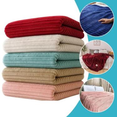 Imagem de Manta Casal Microfibra Canelada Soft 200 X 180 Toque Aveludado e Suave