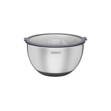 Imagem de Bowl Tramontina Cucina Em Aço Inox Com Tampa Plástica 19 Cm 1,5 Litros