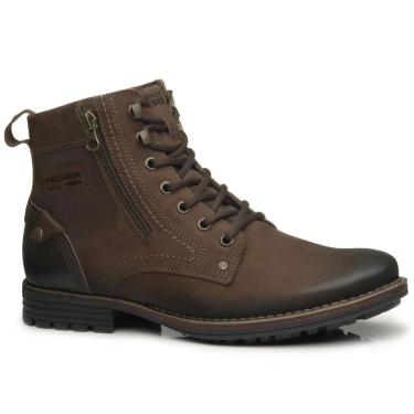 Imagem de Bota Coturno Pegada Cano Médio Masculina Castanho-Masculino