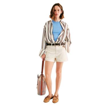 Imagem de Shorts Hering Off White Detalhada-Feminino