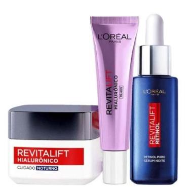 Imagem de L’Oréal Paris Revitalift Kit – Sérum Antirrugas Noturno Retinol 30ml + Creme Anti-Idade Noturno 49g-Unissex