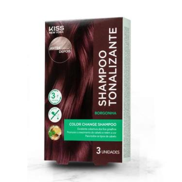 Imagem de Shampoo tonalizante vegano com rapida coloração borgonha kny - KISS NE