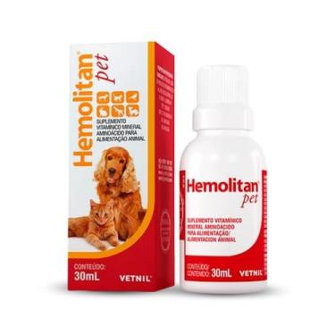 Imagem de Suplemento Hemolitan Pet Vetnil 30ml Vitamínico Multiespécies para Imu