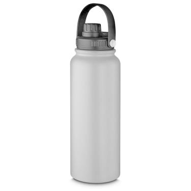 Imagem de Garrafa Parede Dupla Com Alça 1,1l Em Aço Inox Cinza