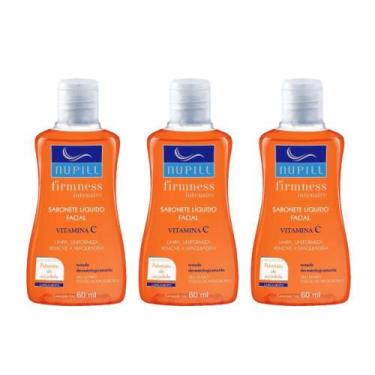 Imagem de Kit 3 Sabonetes Facial Limpeza Skincare Vitamina C Nupill 60ml Mini p/