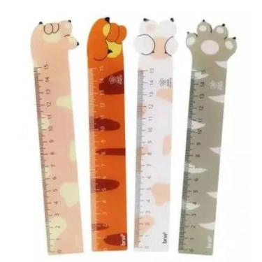Imagem de Régua plástica 15cm estampas sortidas pet    brw   re1502