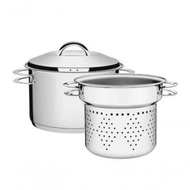 Imagem de Jogo Cozi-pasta Tramontina Solar Em Aço Inox 24cm 2 Peças