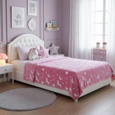 Imagem de Manta Cobertor Infantil Casal Brilha no Escuro 2m x 1.80m - Casa Laura